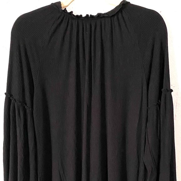 Maurices, EUC, Black, Boho, Puffy Sleeve, Long Sleeve, Short Maxi, Dress, Size M - Picture 9 of 13